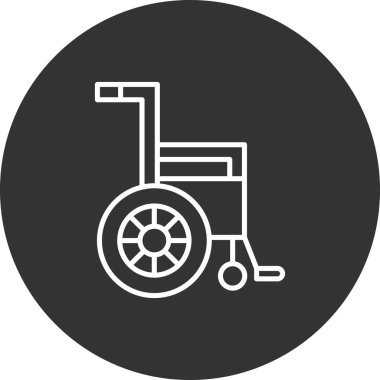 Tekerlekli sandalyenin vektör çizimi