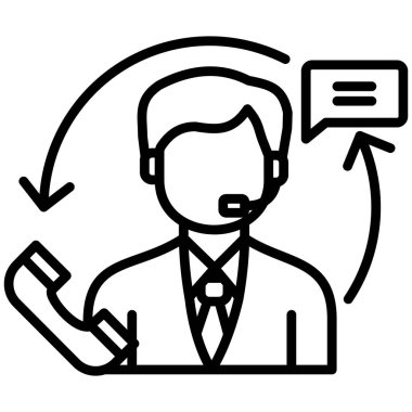 İş adamı simgesi vektör illüstrasyonu