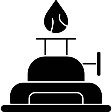 mum alev simgesi, basit vektör illüstrasyonu