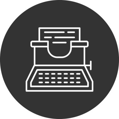 Daktilo kutsal kişilerin resmi, vektör çizim