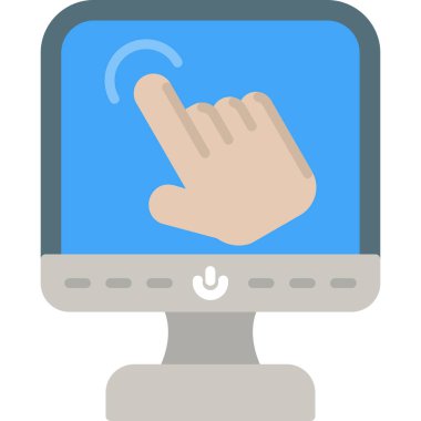 El ve parmak ikonu. Web için parmak hareketi vektör simgelerinin basit gösterimi