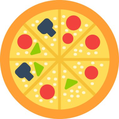 Pizza simgesi vektör çizimi