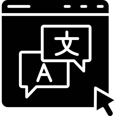 Bir sohbet simgesinin vektör illüstrasyonu