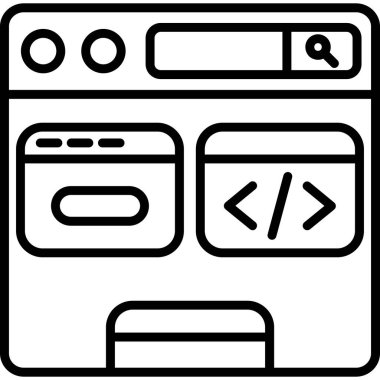 Web tasarım ikonu vektör illüstrasyonu