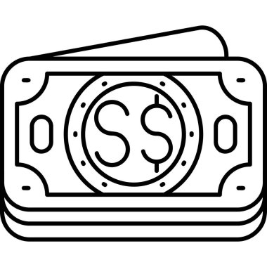 Para ikonu. özet çizimi