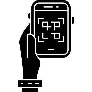 Cep telefonu simgesi, vektör illüstrasyonu