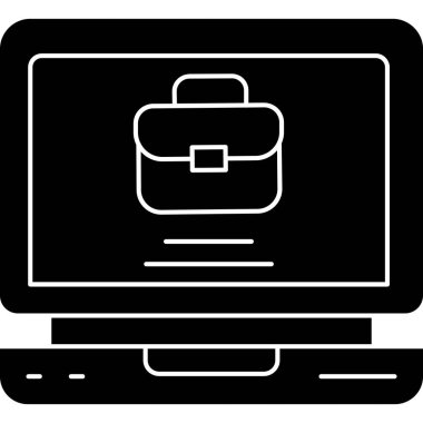 Dizüstü bilgisayar simgesi vektör çizimi