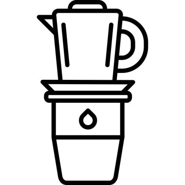 kahve fincanı simgesi, vektör illüstrasyonu