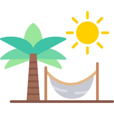 Yaz zamanı tasarımı. Yaz ikonu. izole edilmiş çizim, düz