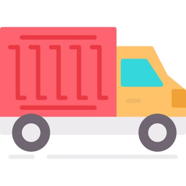 kamyon dağıtım aracı simgesi düz stil