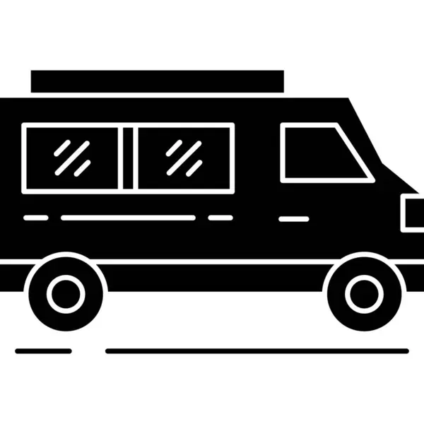 Otobüs minibüsü simgesi. Beyaz üzerinde izole edilmiş ağ için vektör işaret sembolünün özet çizimi