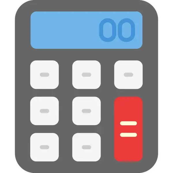 Düz tasarım hesap makinesi vektör simgesi