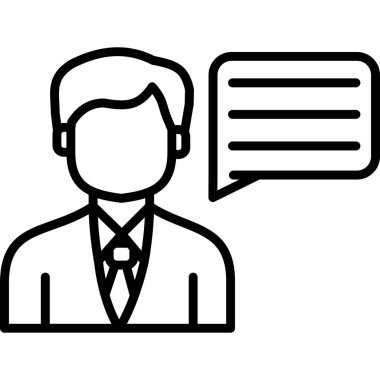 işadamı ile konuşma balonu