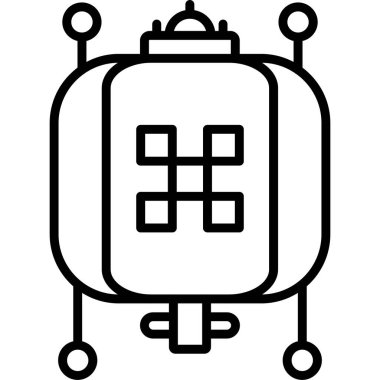 Elektronik elektronik ikonu. beyaz arkaplanda izole edilmiş web tasarımı için akıllı işlemci vektör simgesi
