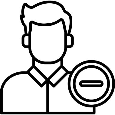 avatar erkek simgesi ana hatlar biçiminde