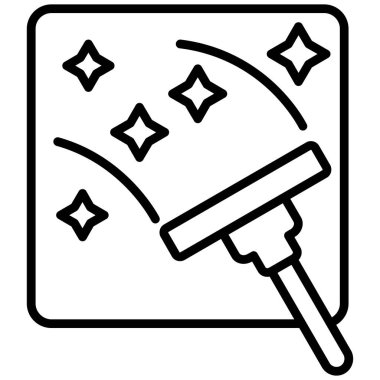 süpürgenin vektör ana hatları simgesi