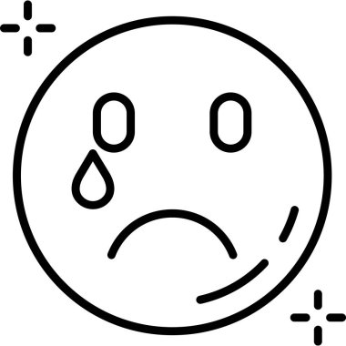 Ağlayan duygu simgesi simgesi