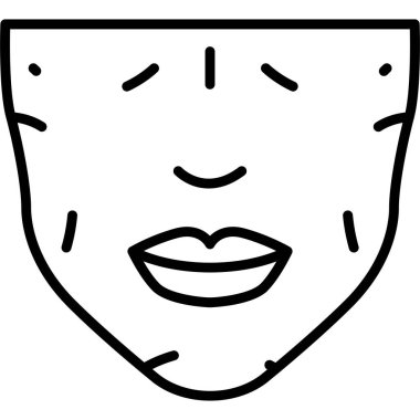 Kadın yüzü ikonu. vektör illüstrasyonu