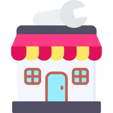 inşaat pazarı simgesi düz stil