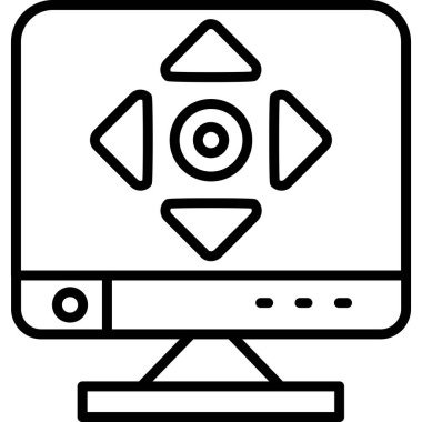 bilgisayar ekranı simgesi, vektör illüstrasyonu