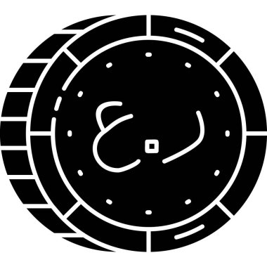 Bir saatin izole edilmiş tek bir simgesinin vektör çizimi