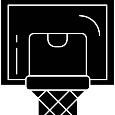 Sepet basketbol oyun simgesi ana hatları biçiminde