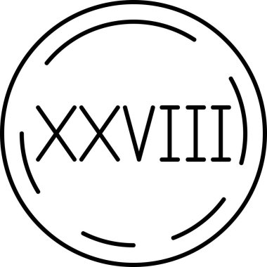 7 numaralı vektör çizgisi simgesi