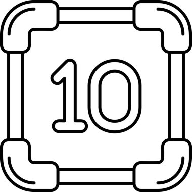 Moda stili izole edilmiş arkaplanda sekiz numaralı simge