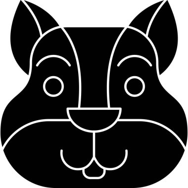 Kedi. Web simgesi basit illüstrasyon