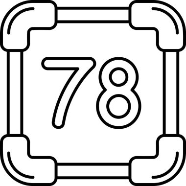 Yedi numaralı arkaplan için vektör illüstrasyonu