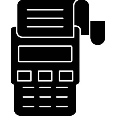 Pos terminal simge vektör illüstrasyon tasarımı