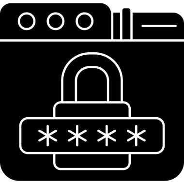 erişim parola kilidi simgesi