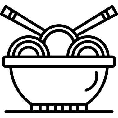 Kase çorbası ikonu, taslak tarzı