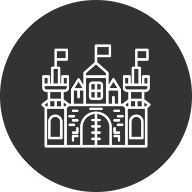 Bir bina simgesinin vektör illüstrasyonu