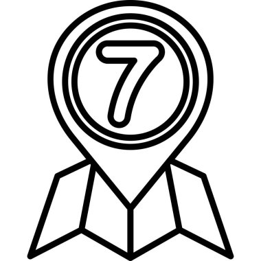 Madalya ikonu, modern basit tasarım