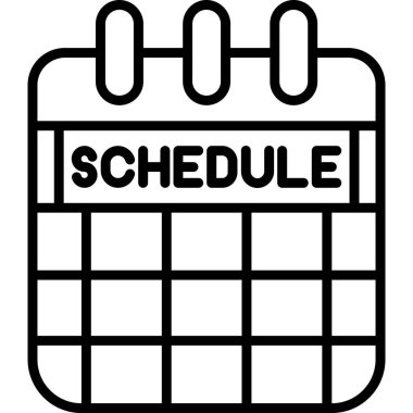 Takvim Vektörü Simgesi Tasarım İllüstrasyonu