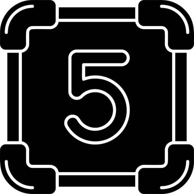 6 sayısının arka planında 6 numara, vektör illüstrasyonu