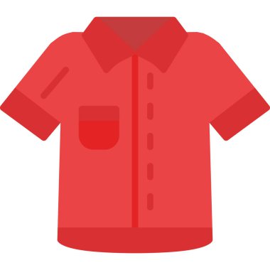 Gömlek simgesi, vektör illüstrasyonu