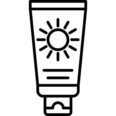 Güneş kremi simgesi, taslak biçimi