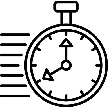 Saat kronometre simgesi ana hat biçiminde