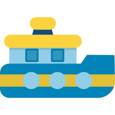 Gemi. Web simgesi basit illüstrasyon