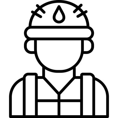 işçi miğferi simgesi, vektör illüstrasyonu