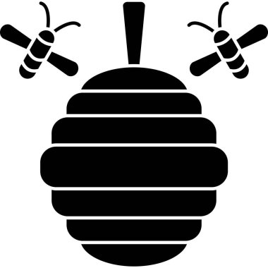 Bal arısı ikonu vektör illüstrasyonu