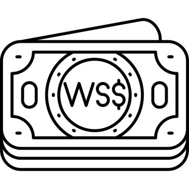 Cüzdan ikonu. Beyaz üzerinde izole edilmiş web tasarımı için cüzdan vektör simgesinin özet çizimi