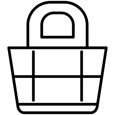 çanta çanta alışveriş simgesi taslak biçimi