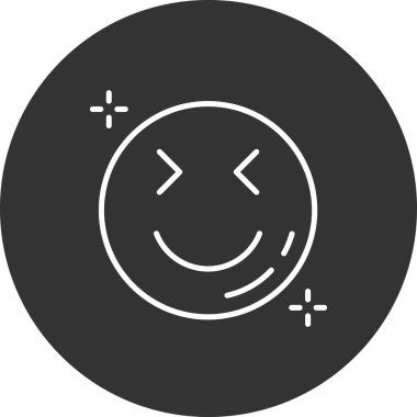 Gülümse ikon vektör illüstrasyonu