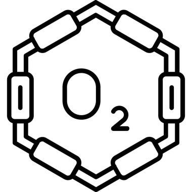 Bir gaz simgesinin vektör illüstrasyonu