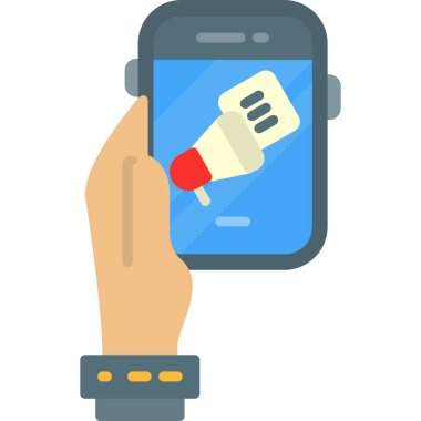 Düz vektör simgesi alışveriş cep