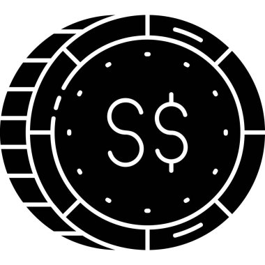 Dolar. Web simgesi basit illüstrasyon