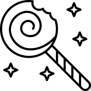 Şeker simgesi, vektör illüstrasyonu